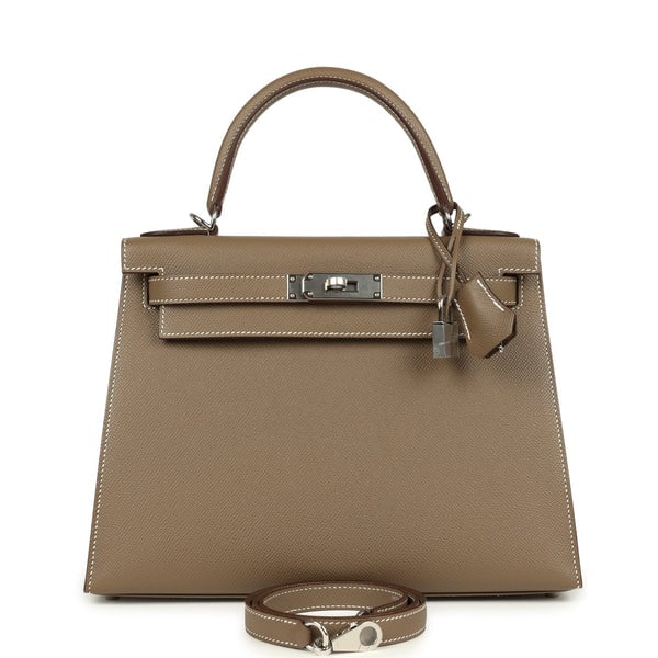 Hermes Hermes Kelly Sellier 28 Etoupe Epsom Palladium Hardware