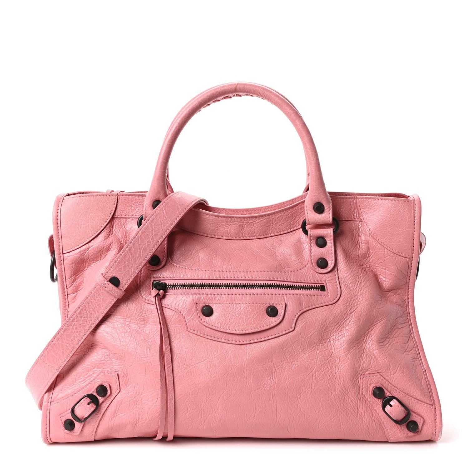 Balenciaga Agneau Arena Classic Hardware Medium Le City Vintage Pink