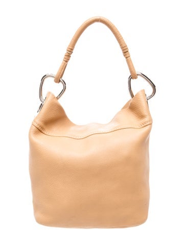Enameled Metal Triangle Bucket Bag