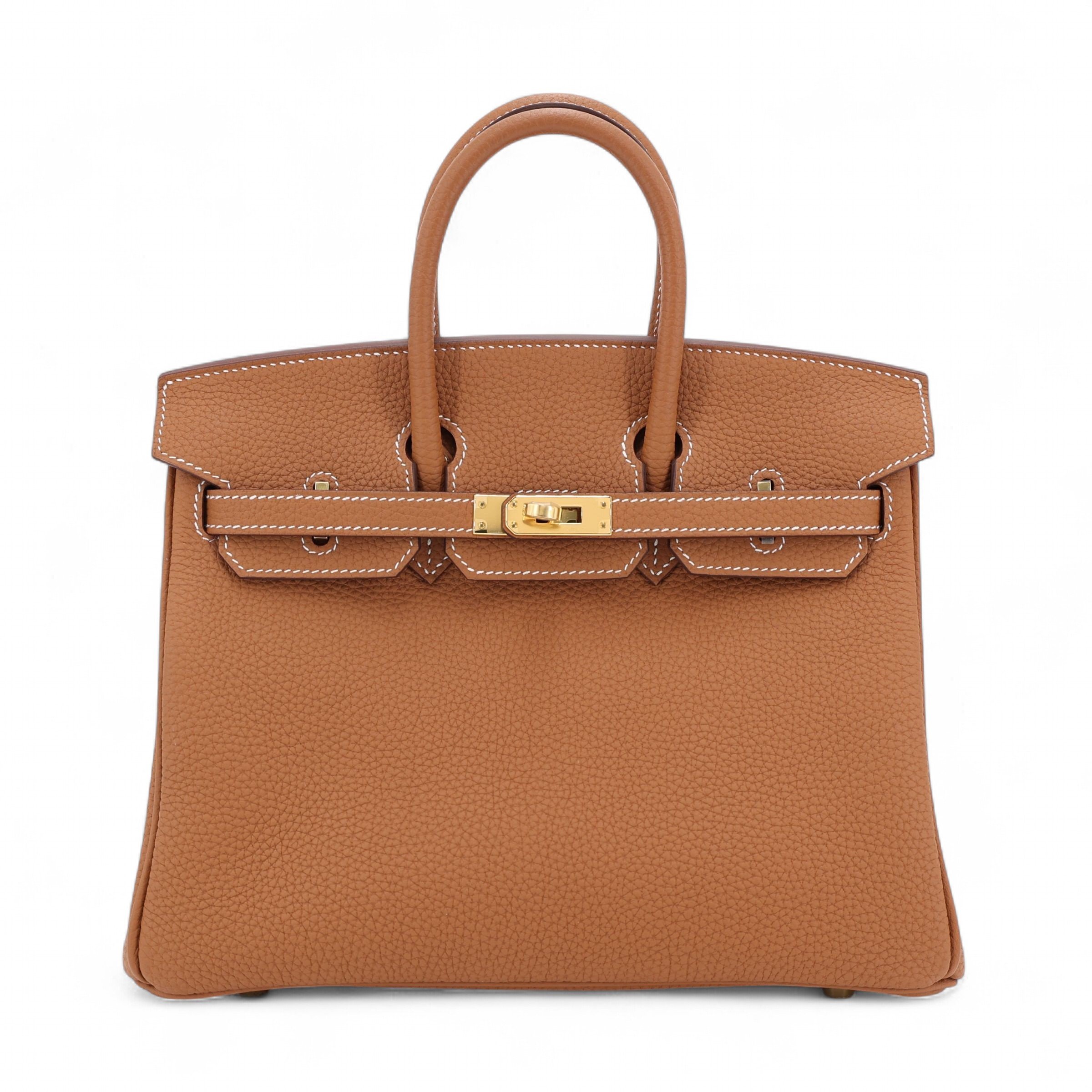 Hermes Unused ( Rank NS ) HERMÈS Birkin 25 Gold (37) Togo Gold hardware Y (2020)