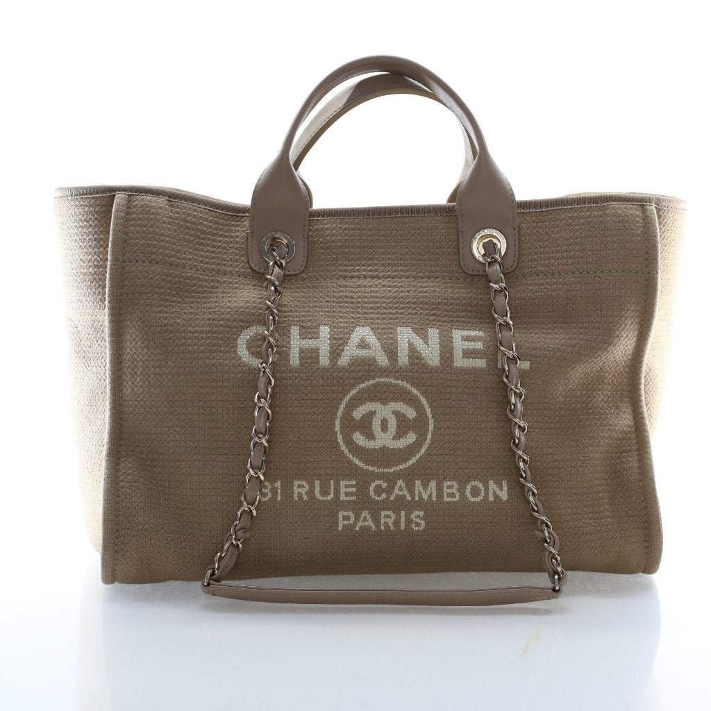 Chanel Large Canvas Deauville Tote