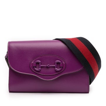 Calf Leather Mini Leather Horsebit 1955 Web Crossbody