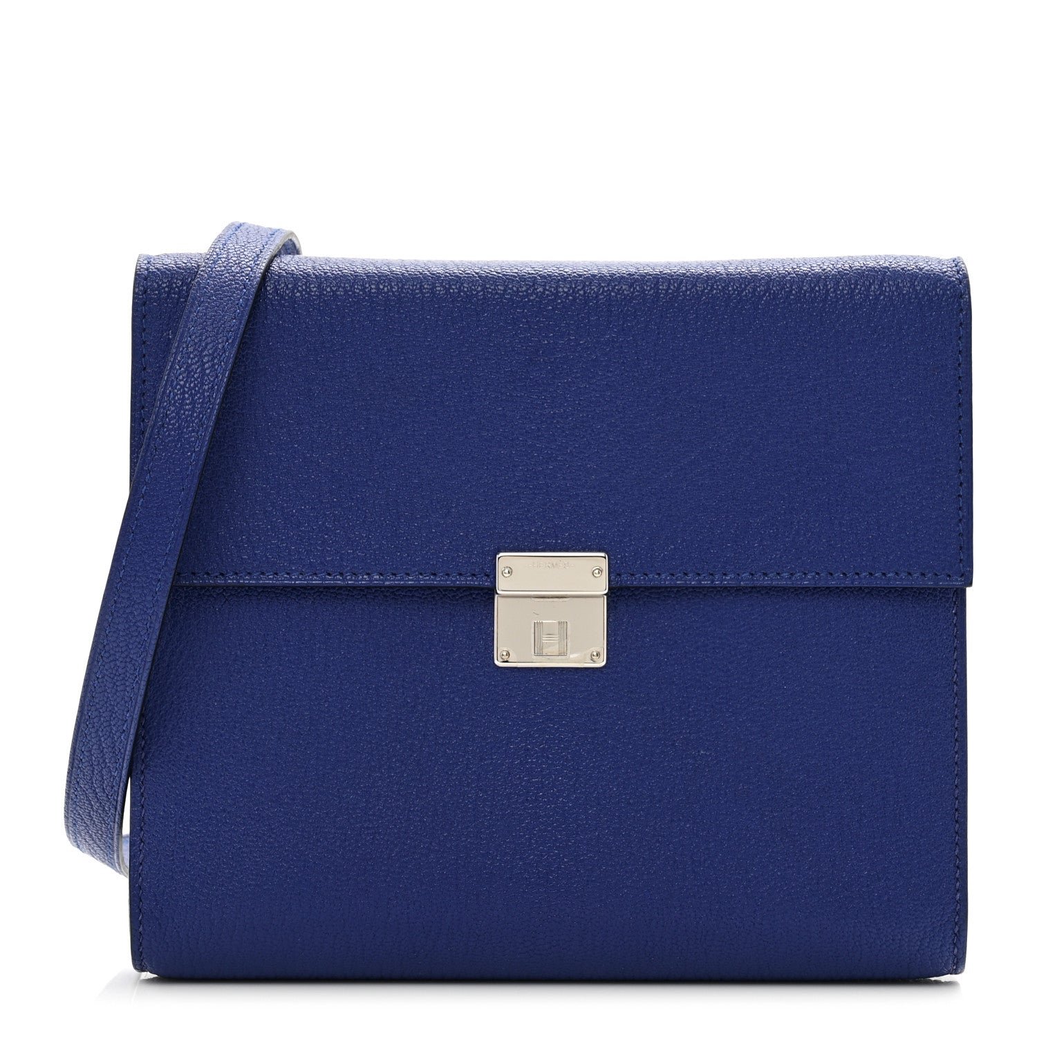 Hermes Chevre Mysore Clic 16 Wallet Bleu Electrique