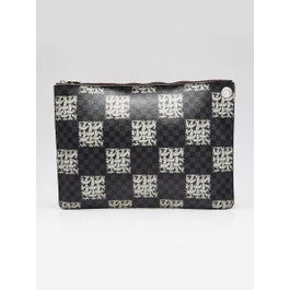 Louis Vuitton x Christopher Nemeth Damier Graphite Canvas Pochette Jour GM Clutch Bag