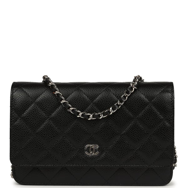 Chanel Wallet On Chain WOC Black Caviar Silver Hardware