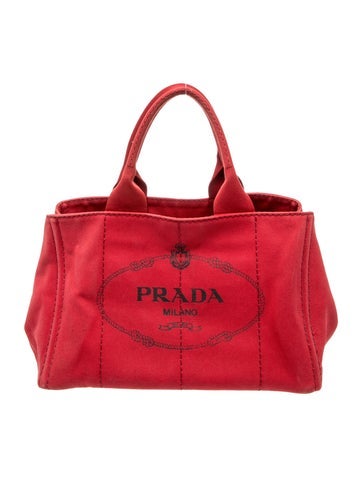 Prada Canvas Top Handle Bag