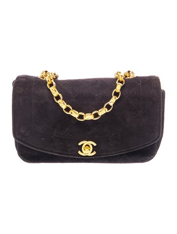 Suede Diana Flap Bag