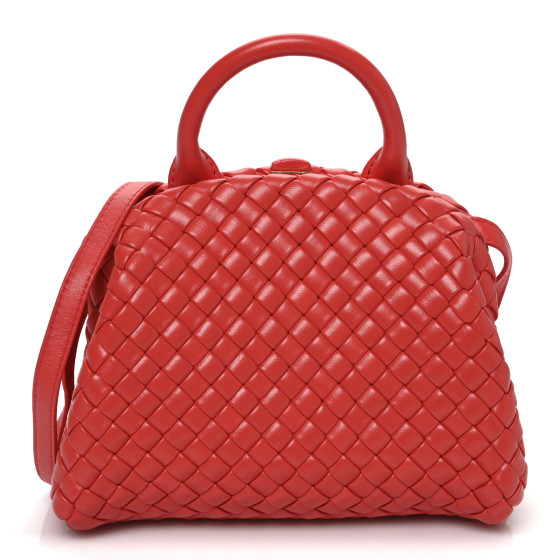 Bottega Veneta Nappa Intreccio Mini Padded Handle Bag Sunburst