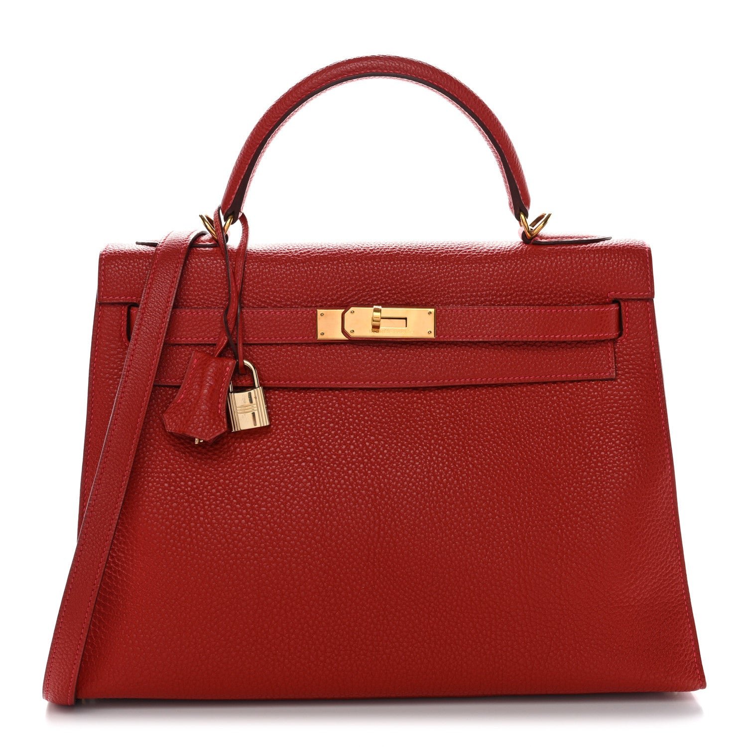 Hermes Hermes Togo Kelly Sellier 32 Rouge Vif