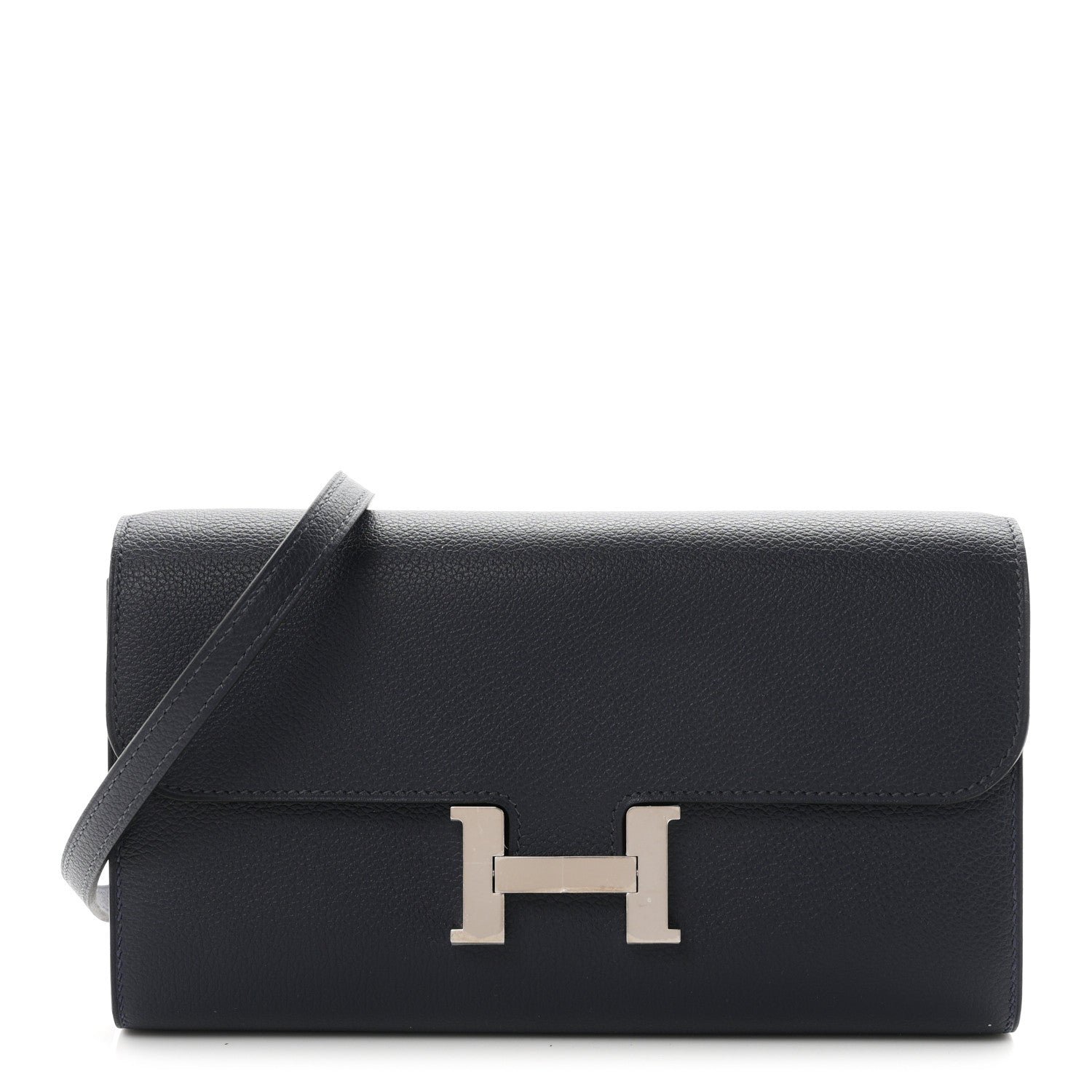 Hermes Evercolor Constance Wallet To Go Bleu Nuit