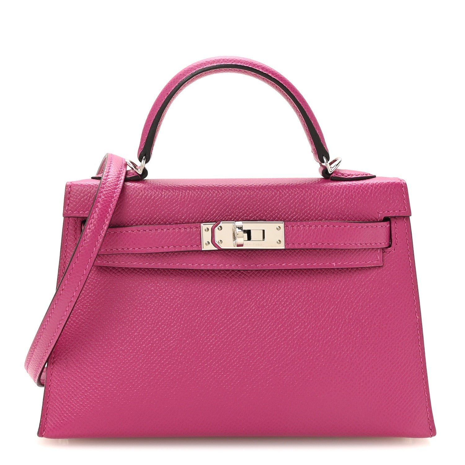 Hermes Epsom Mini Kelly Sellier 20 Rose Pourpre