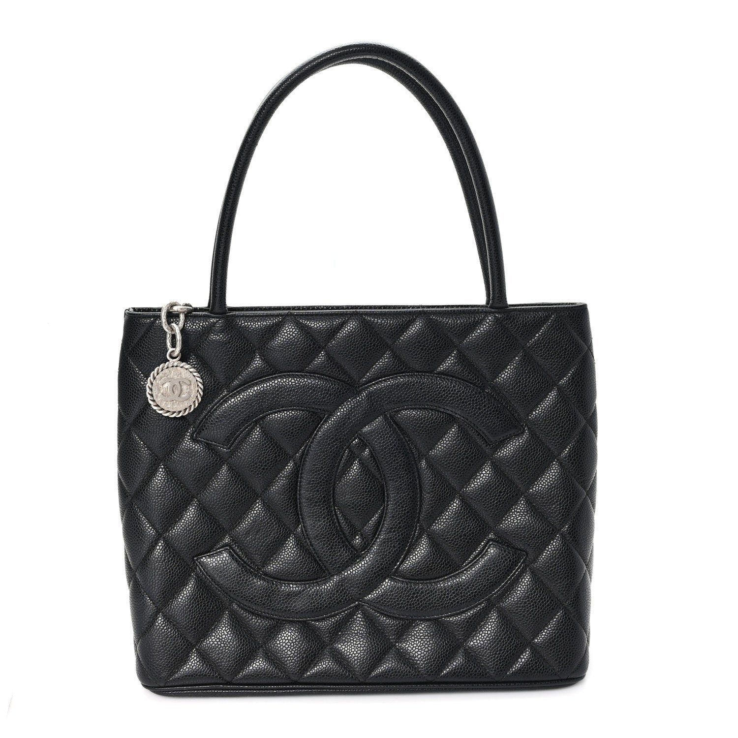 Chanel Caviar Quilted Medallion Tote Black