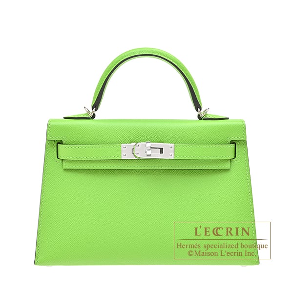 Hermes Kelly bag mini Sellier Granny Madame leather Silver hardware