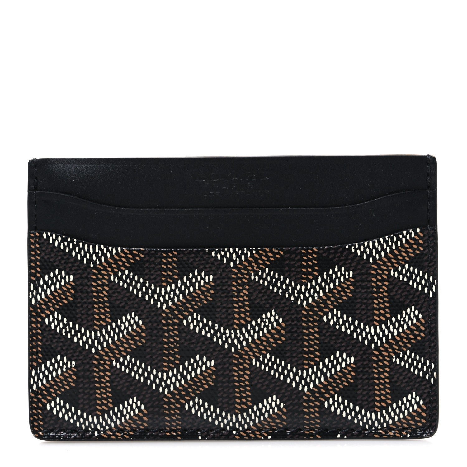 Goyard Goyardine Saint Sulpice Card Holder Black