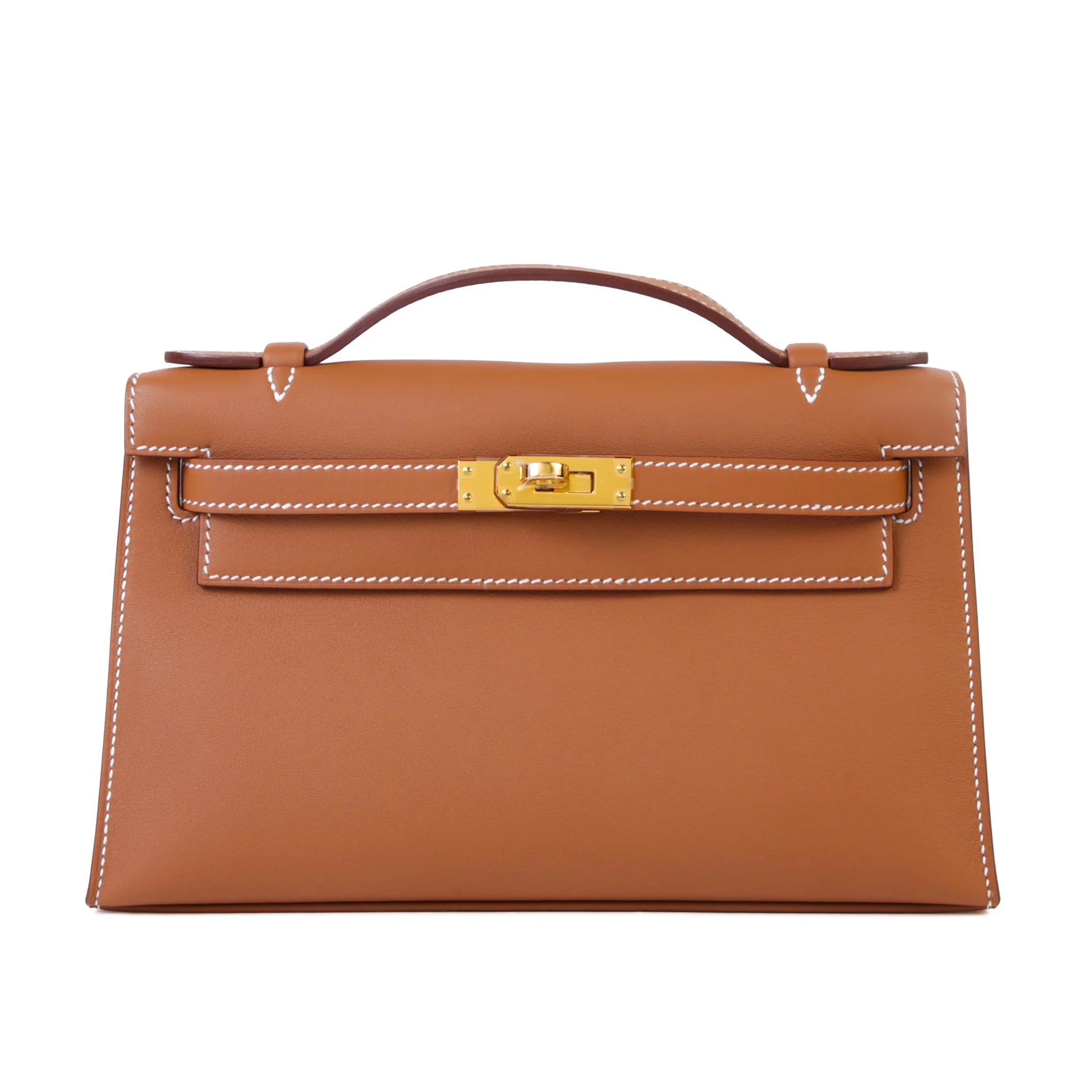 Brand New ( Rank N ) HERMÈS Kelly Pochette Gold (37) Swift Gold hardware G (2026)
