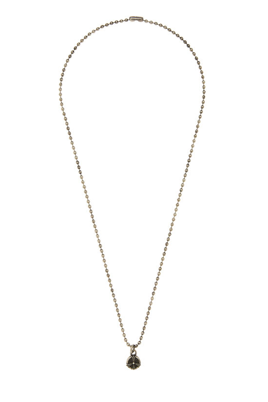 Chrome Hearts Sterling Silver Peace Sign Pendant Necklace