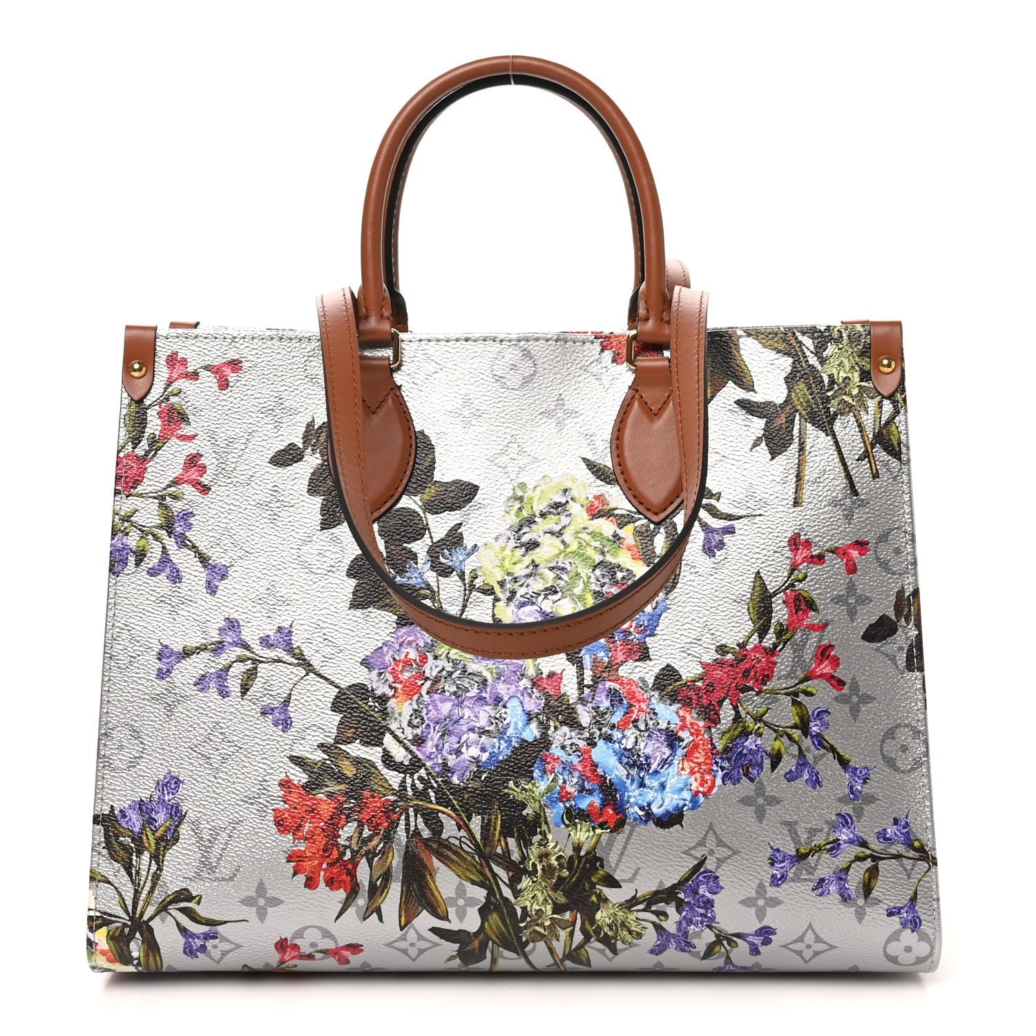Louis Vuitton Metallic Monogram LV Garden OnTheGo MM Silver