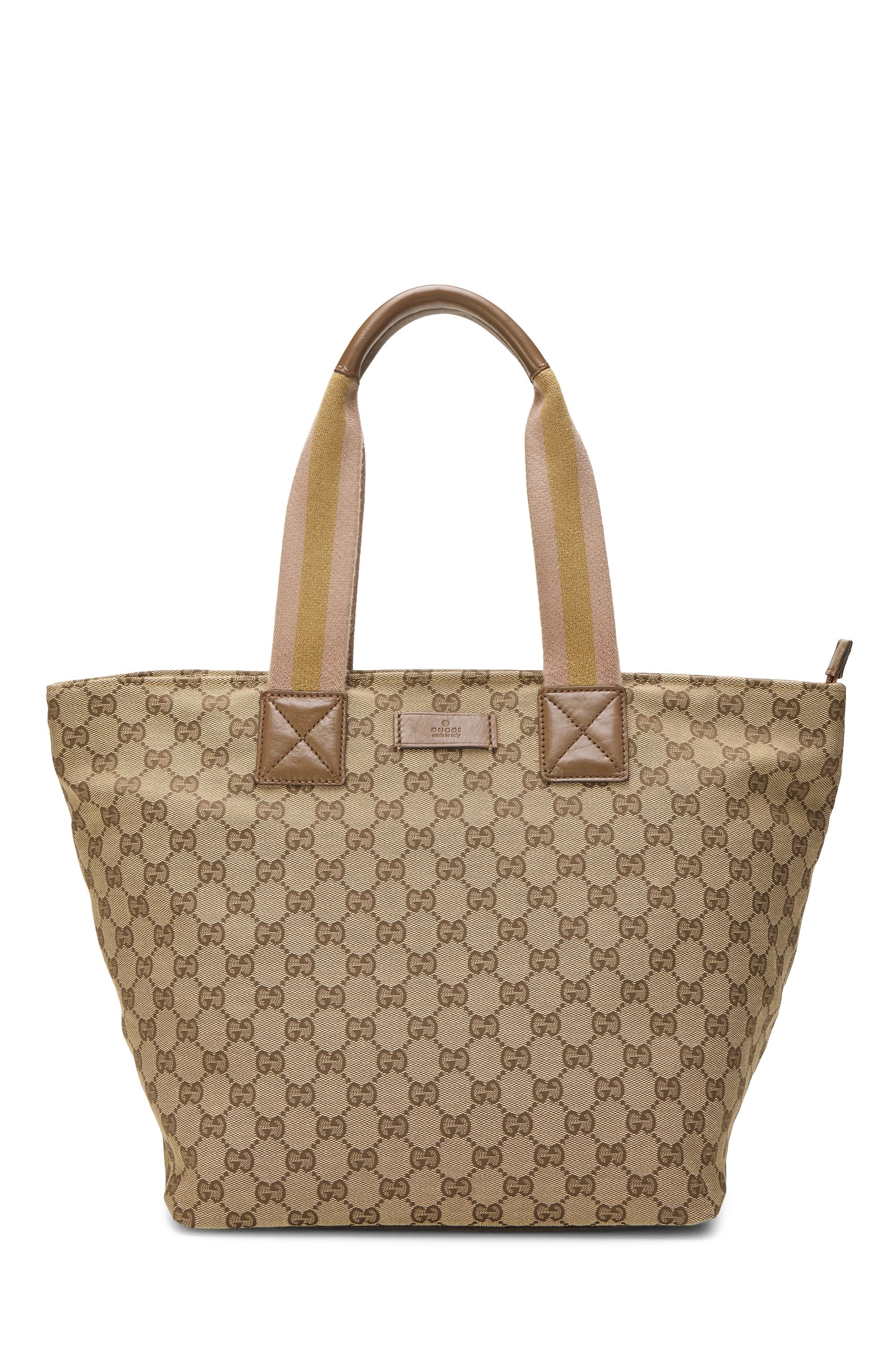 Original GG Canvas Web Zip Tote