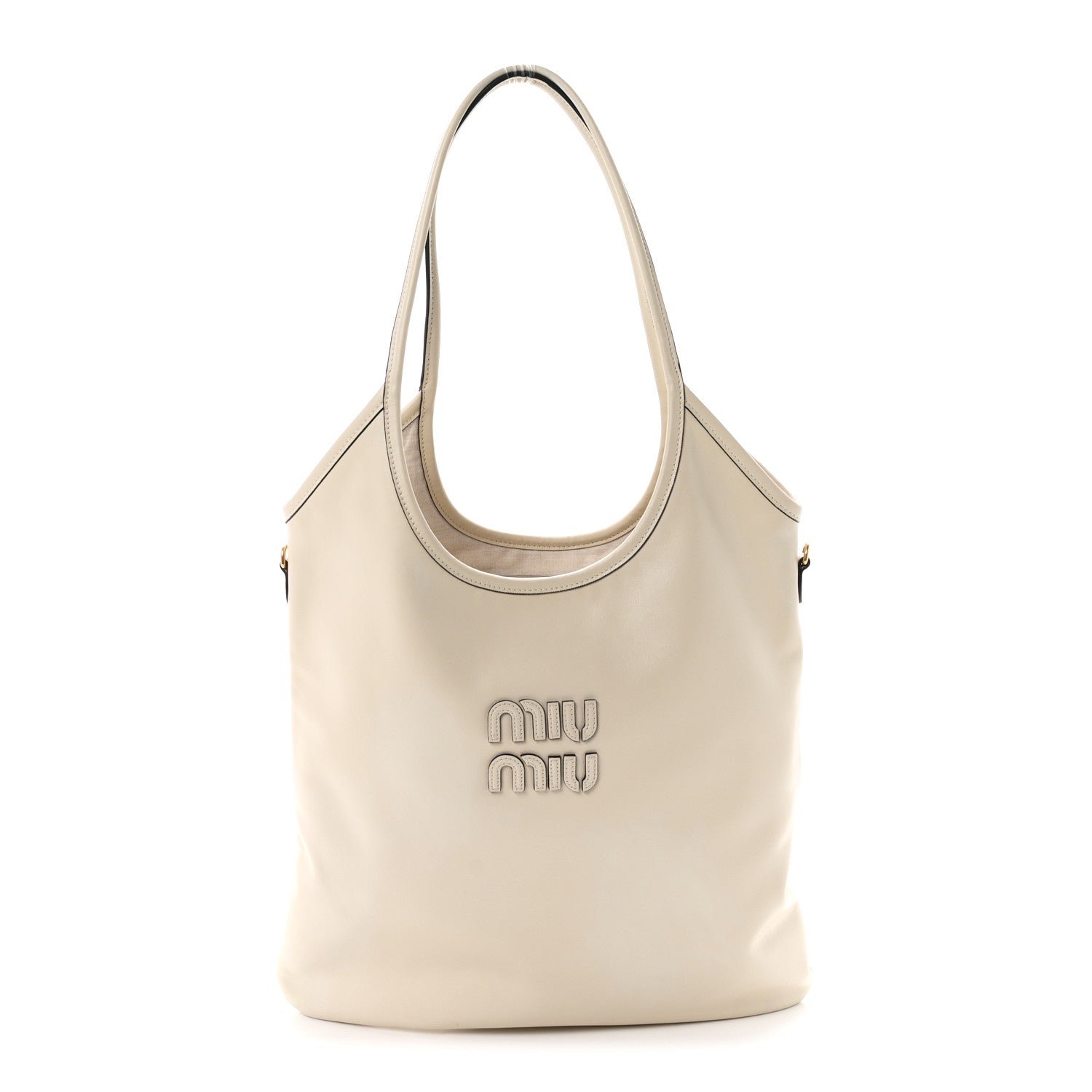 Miu Miu Nappa Ivy Bag Talco