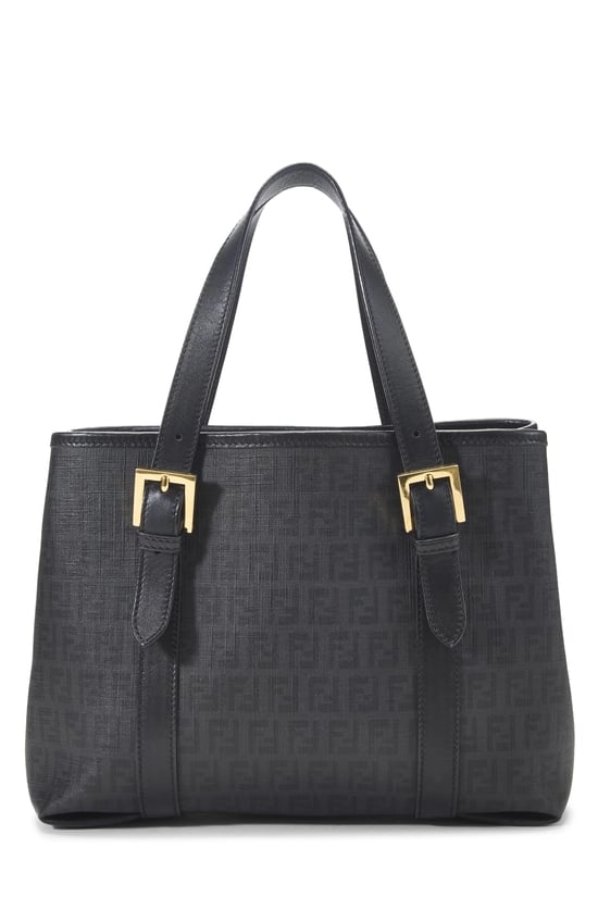 Black Zucchino Coated Canvas Tote Small