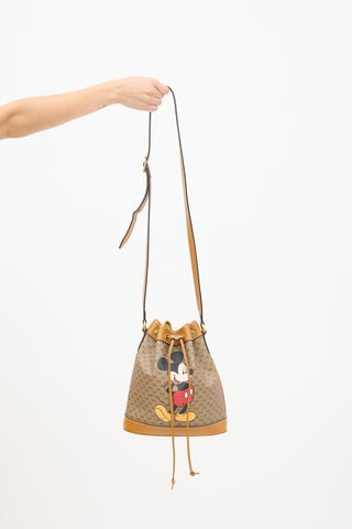 X Disney Brown & Multicolour Mickey Mouse Monogram Bag