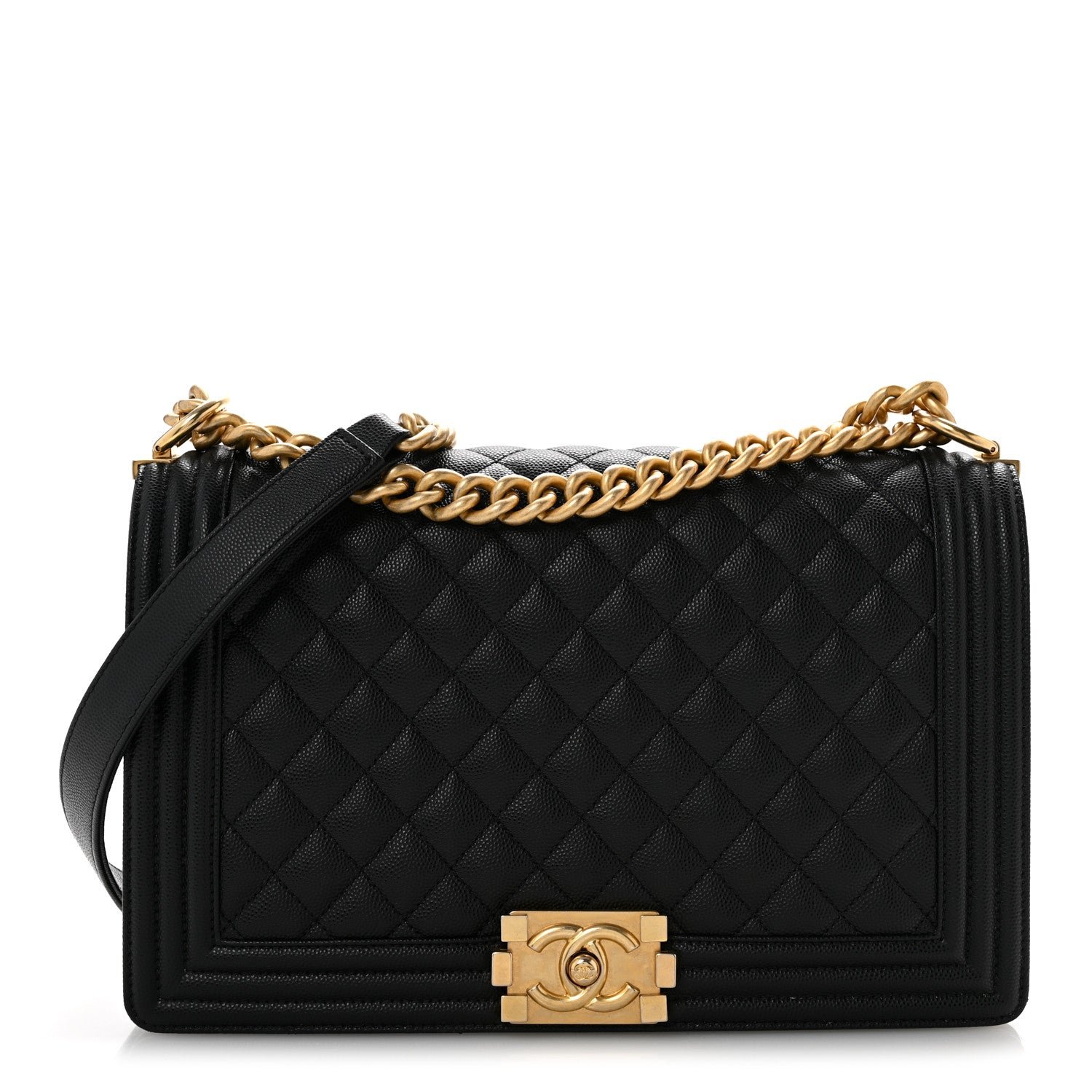 Chanel Caviar Quilted New Medium Boy Flap Black