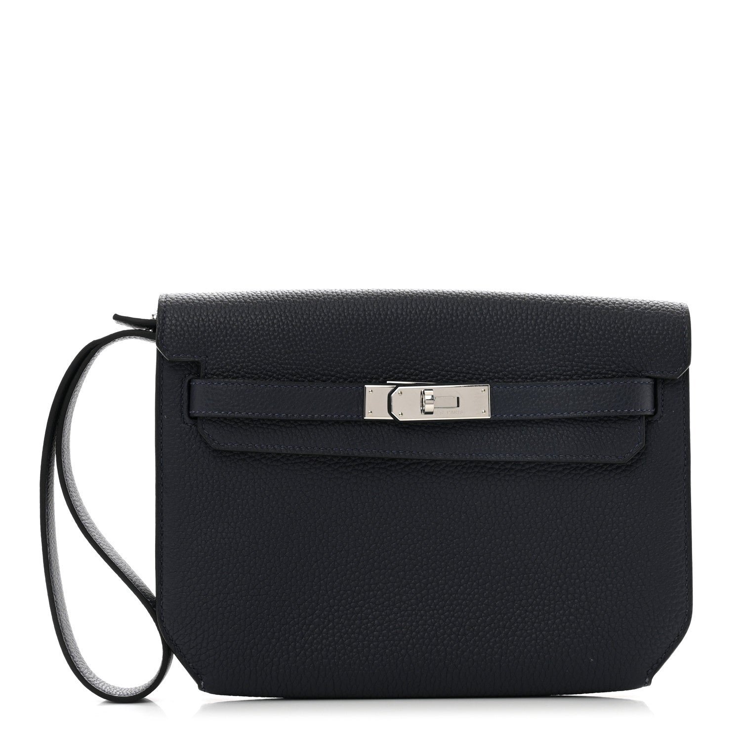 Hermes Togo Kelly Depeches 25 Pouch Bleu Nuit