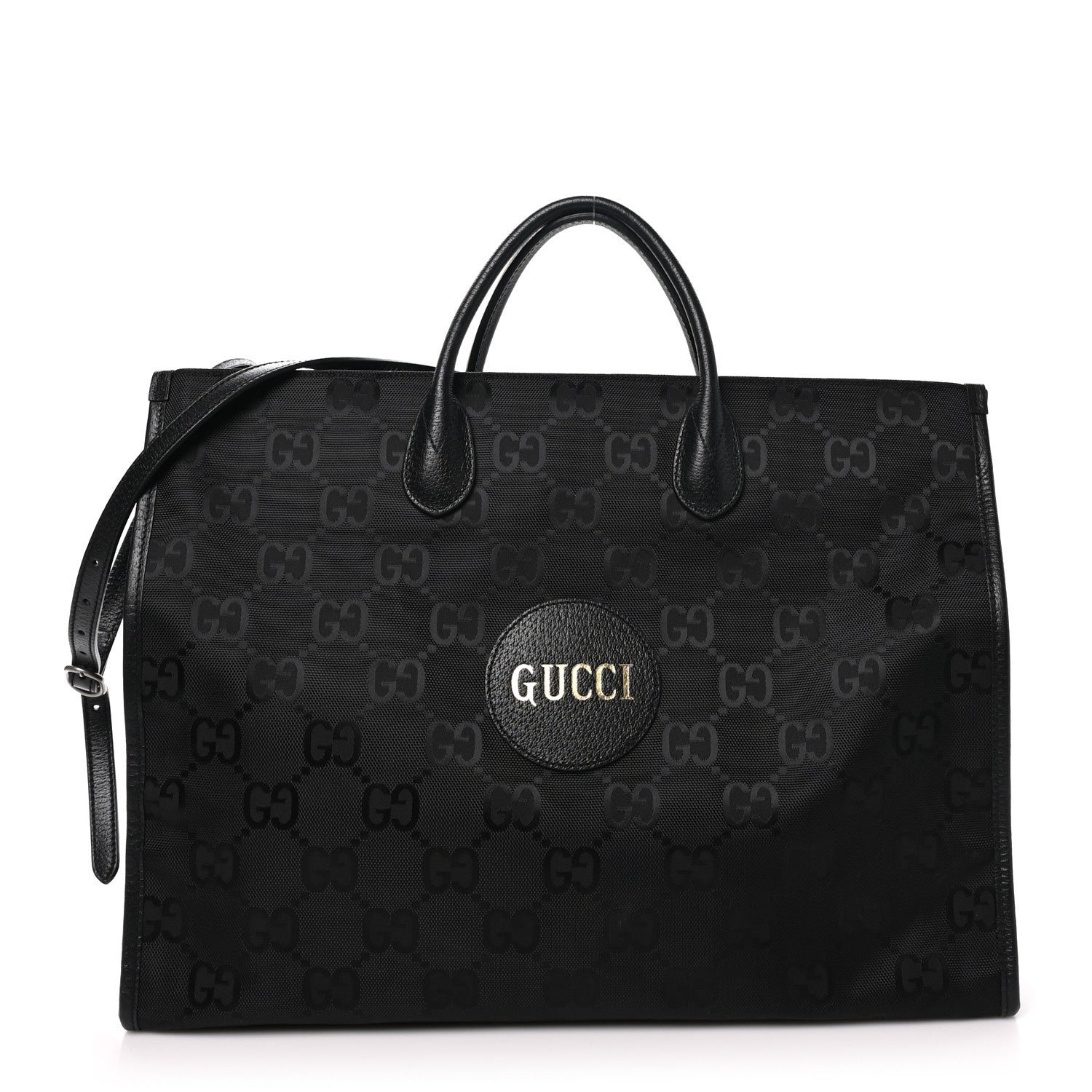 Gucci Econyl Nylon Monogram Large Off The Grid Tote Bag Black