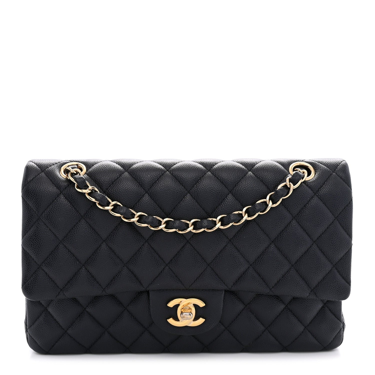Chanel Caviar Quilted Medium Double Flap Navy