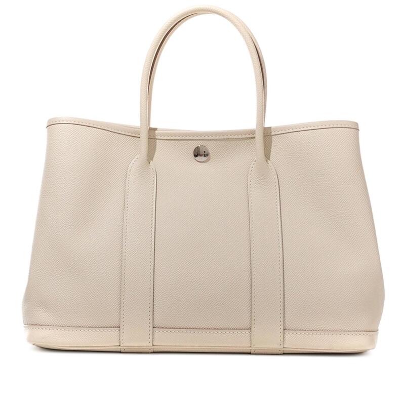 Hermes White Epsom Garden Party 30 TPM Palladium Hardware, 2017