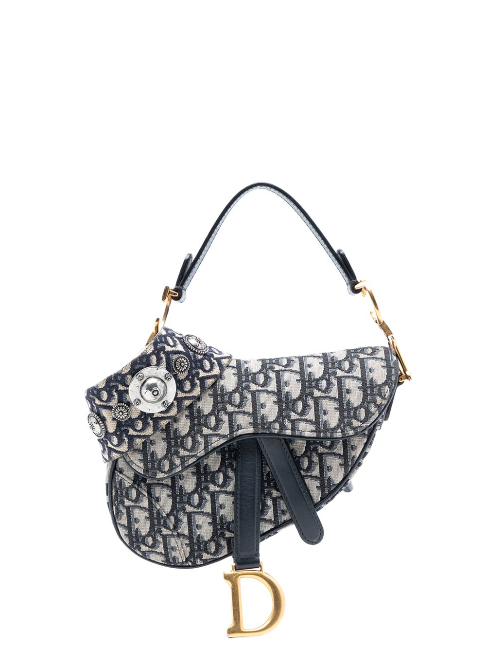 Dior 2019 Micro Oblique Canvas Saddle Bag satchel