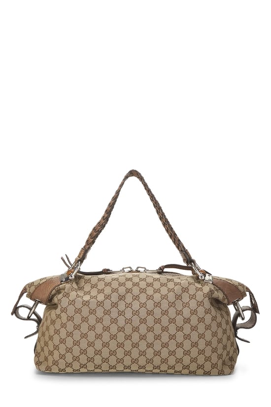 Original GG Canvas Bamboo Braided Shoulder Bag