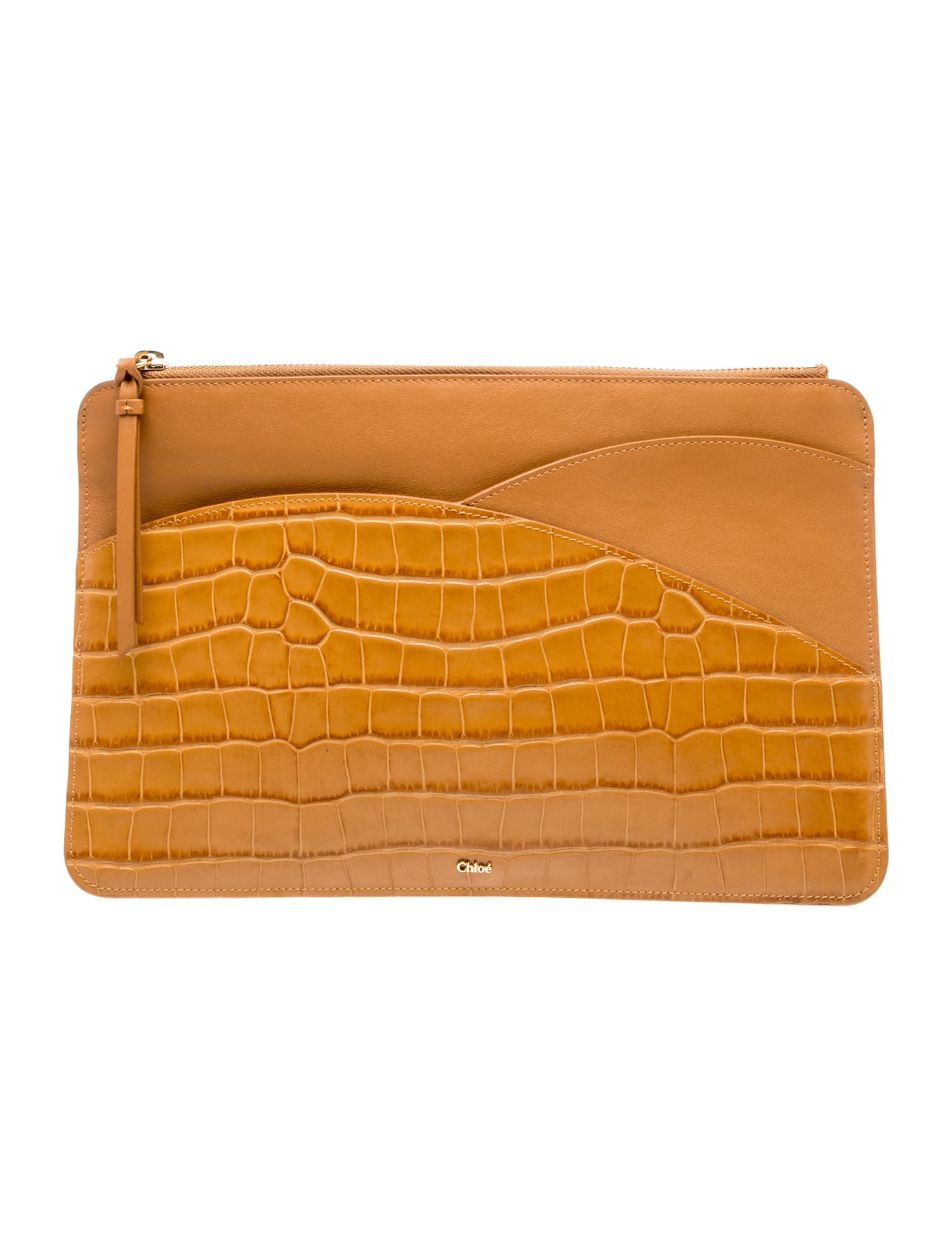 Embossed Leather Clutch w/ Tags