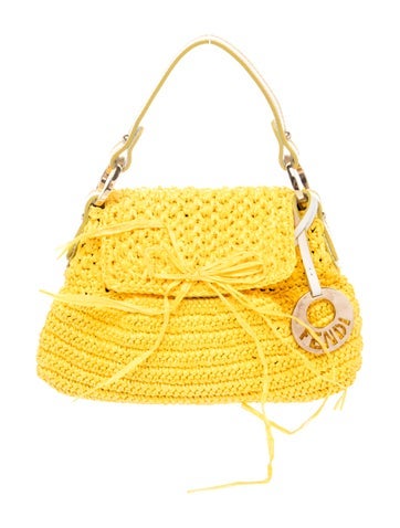 Raffia Top Handle Bag
