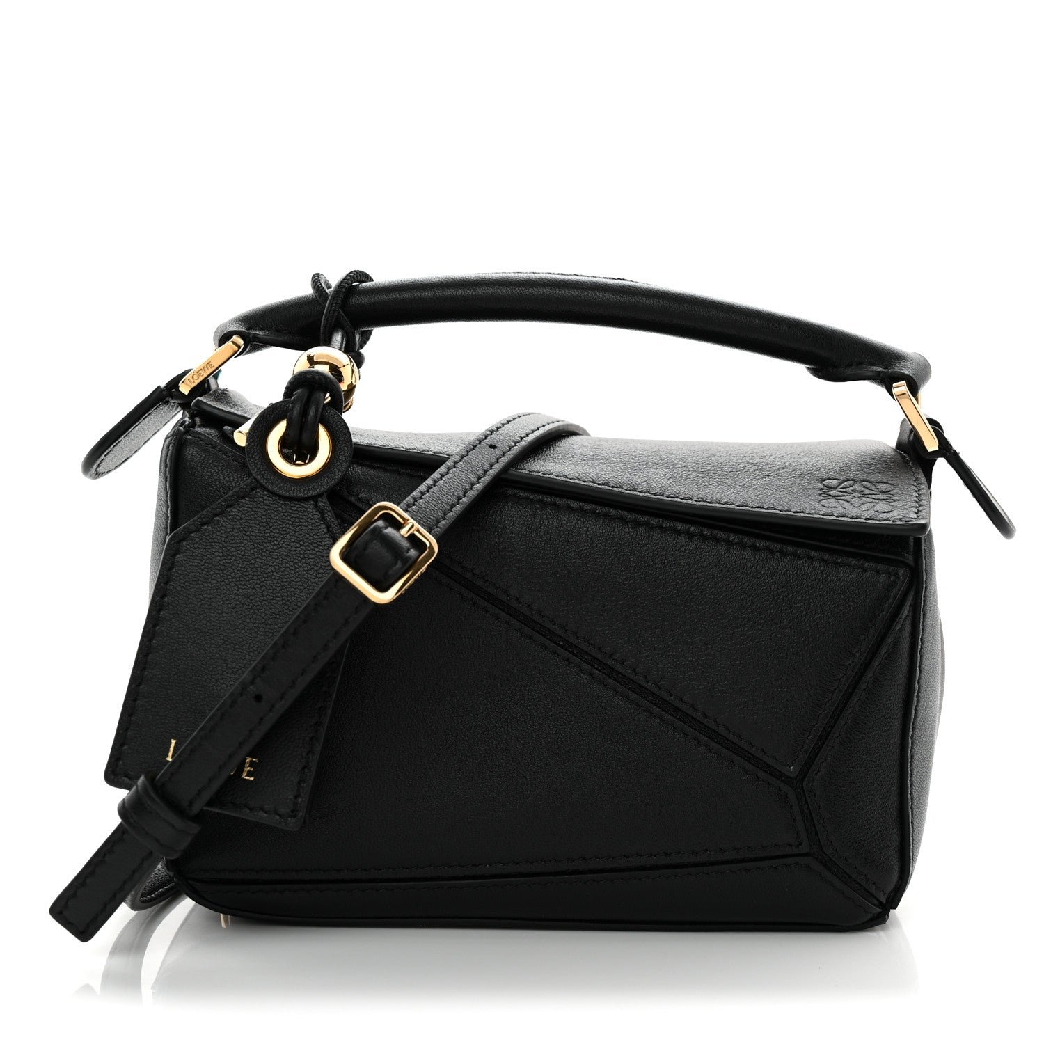 Loewe Nappa Lambskin Featherlight Mini Puzzle Bag Black