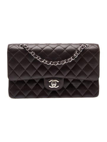 Quilted Caviar Classic Medium Double Flap Bag