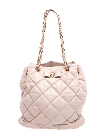 Ferragamo Leather Bucket Bag