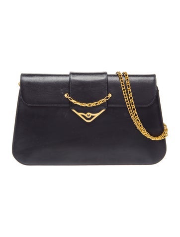 Cartier Leather Sapphire chain shoulder bag