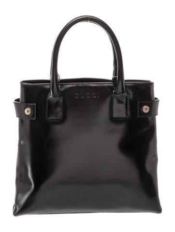 Patent Leather Top Handle Bag