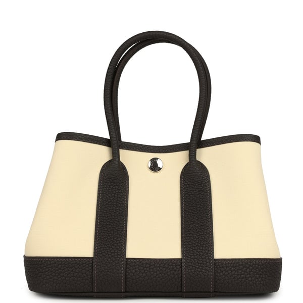 Hermes Hermes Garden Party Neo 23 Vanille Toile Officier Canvas and Bai Brun Negonda Palladium Hardware