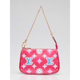 Louis Vuitton Louis Vuitton Fuchsia Neon Monogram Vernis Valentines Day Mini Accessories Pochette Bag