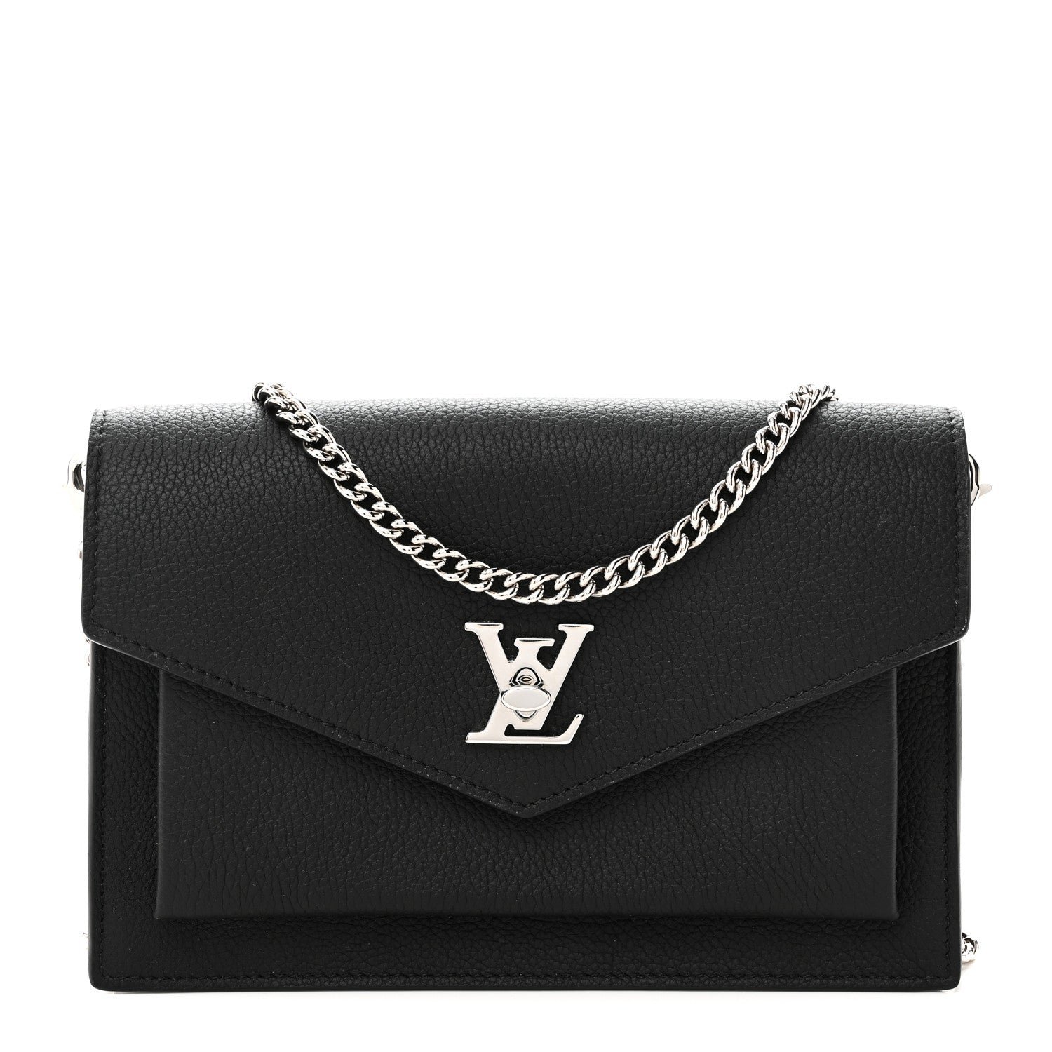 Louis Vuitton Soft Calfskin My Lockme Chain Pochette Black