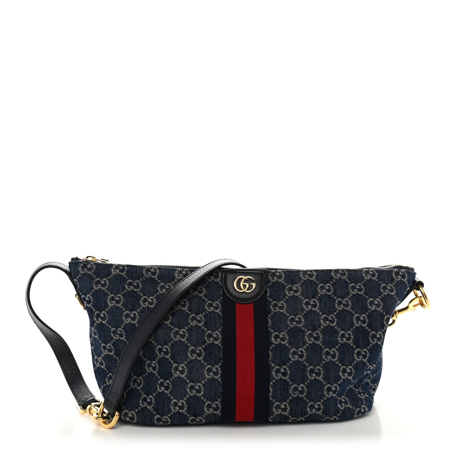 Gucci Denim GG Monogram Web Medium Vanity Blue