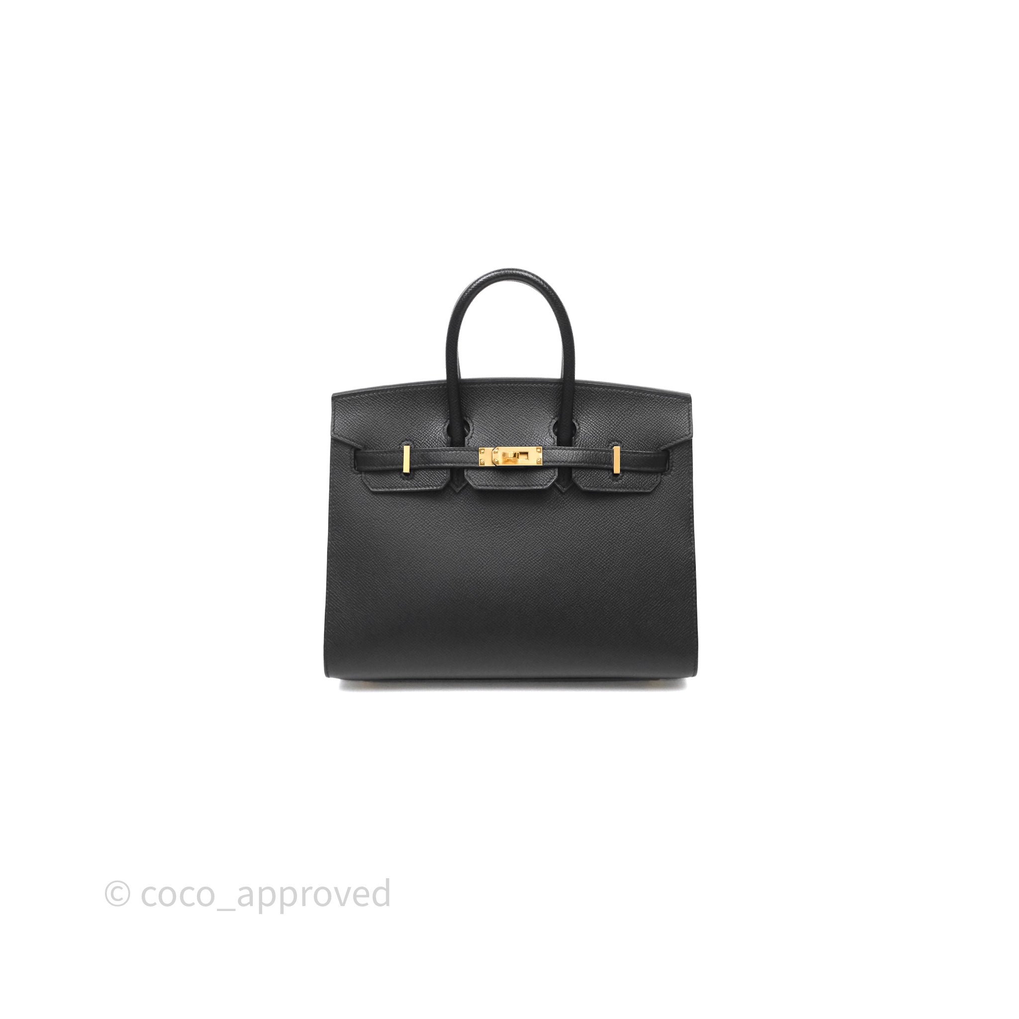 Hermes Hermes Birkin 25 Sellier Black Noir 89 Epsom Gold Hardware