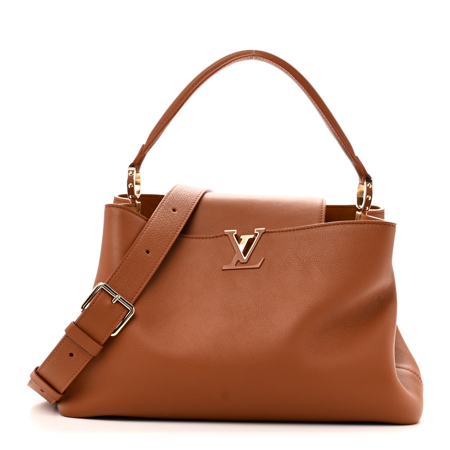 Louis Vuitton Smooth Grained Calfskin Capucines GM  Souple Cognac