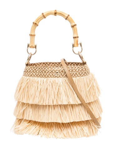 Raffia Top Handle Bag
