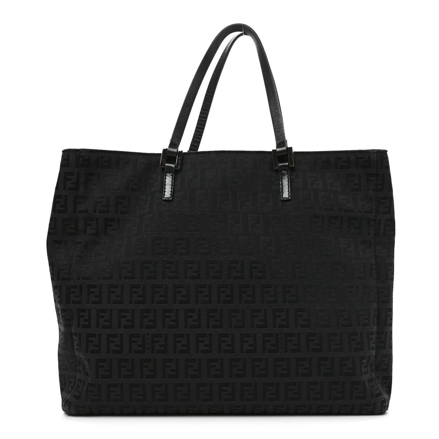 Fendi Zucchino Shopping Tote Black