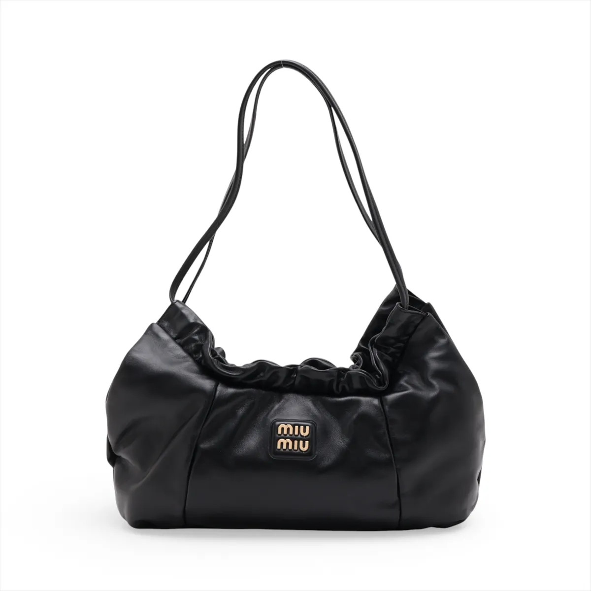 Miu Miu 5BC175 Leather Shoulder bag Black