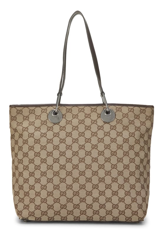 Brown Original GG Canvas Eclipse Zip Tote