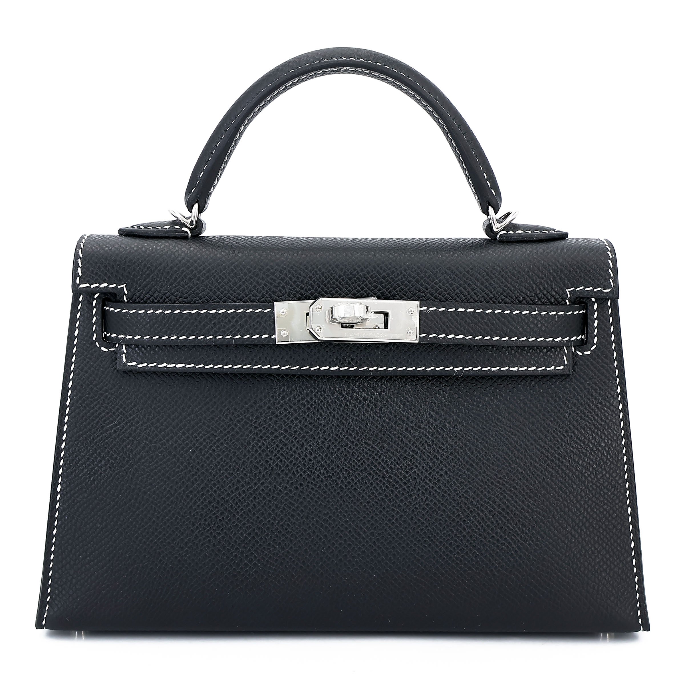 Hermes Brand New ( Rank N ) HERMÈS Special Order Mini Kelly II HSS Noir (89) Gris Perle (80) Epsom Palladium hardware K (2025)